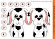 Dalmation Shaped Card with Numbers 0-9