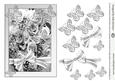 Black and White Roses Butterflies and Bows