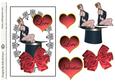 Valentine or Love Red Roses on White