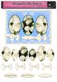 White Roses,ribbon and Bows Blue