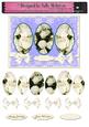 White Roses,ribbon and Bows Lilac