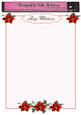 Christmas Letterhead Holly and Poinsettia Merry Christmas
