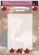 Christmas Letterhead Holly and Poinsettia Baby Jesus