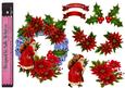 Over the Edge Centre Cutout Christmas Vintage Santa and Po