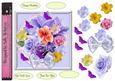 Summer Flowers Purple Floral and Butterflies