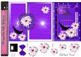 Purple and White Spot Fold Back Card with Daisys