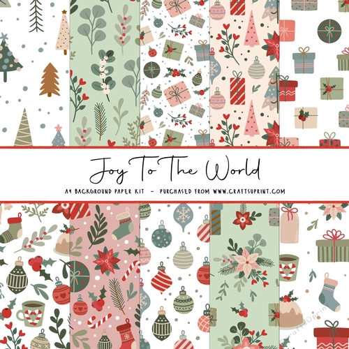 Joy To The World - 10 A4 Background Sheets