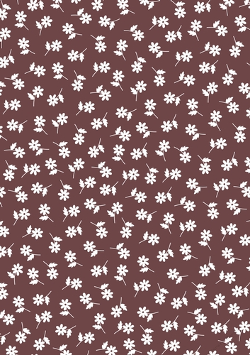 Daisy Doodle in Coffee - A4 Background Sheet