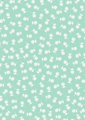 Daisy Doodle in Aquamarine - A4 Background Sheet