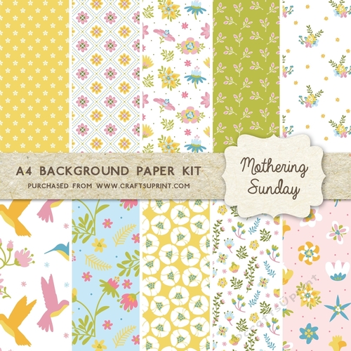 Mothering Sunday - 10 A4 Background Sheets