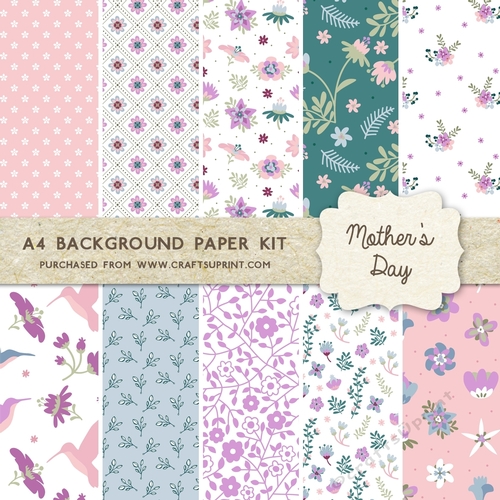 Mothers Day - 10 A4 Background Sheets