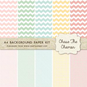 Chase the Chevron - Pastel Colours - 10 A4 Background Sheets
