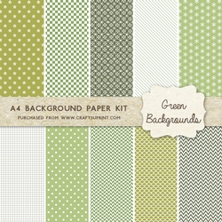 Green Background Kit - 10 A4 Background Sheets