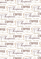 Coffee Word Art - A4 Background Sheet