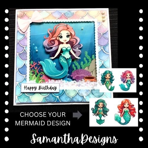 Mermaid Shaker Card Mini Kit