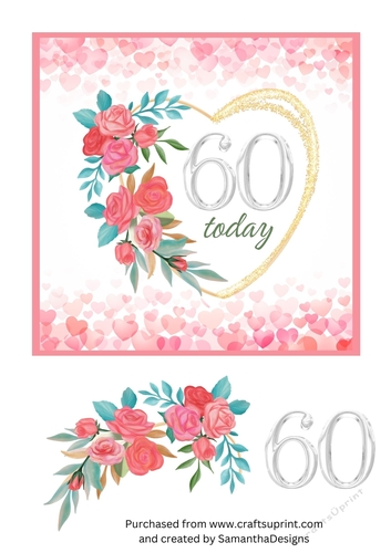 Womans 60th Birthday Card 