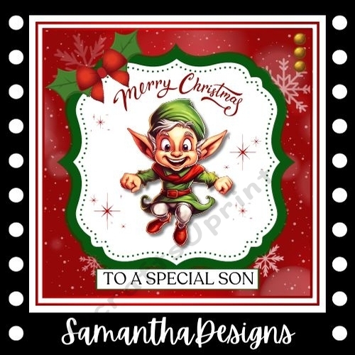 Jolly Elf Son Christmas Card Mini Kit 2