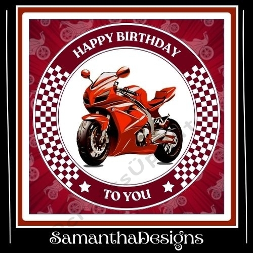 Red Motorbike Birthday Mini Kit