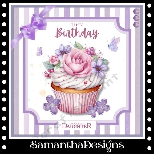Lilac Cupcake Birthday Mini Kit