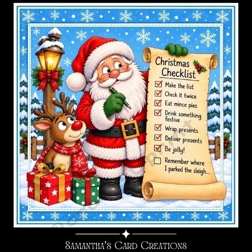 Funny Santas List Mini Kit