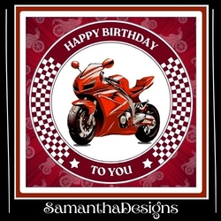 Red Motorbike Birthday Mini Kit