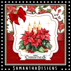 Poinsettia Candles Christmas Mini Kit