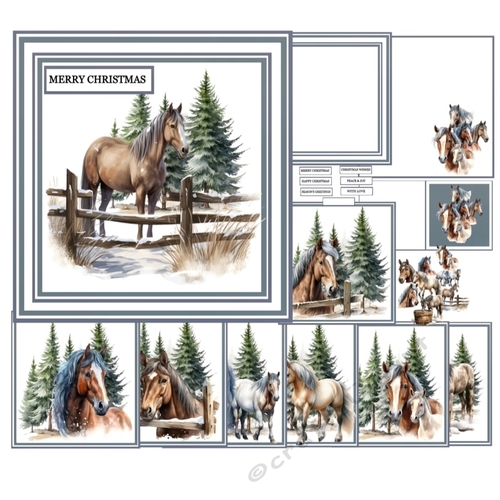 Horses in Winter Bumper Kit