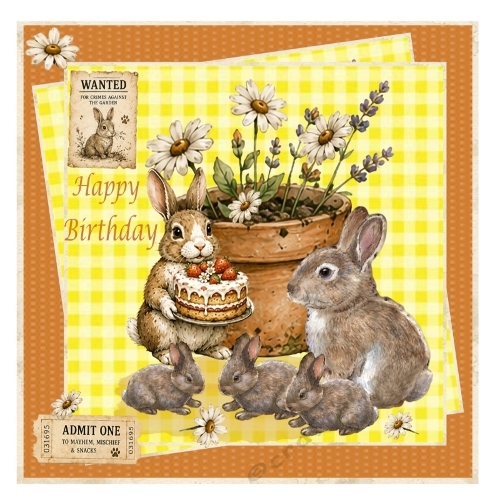 Bunny Birthday Cake 