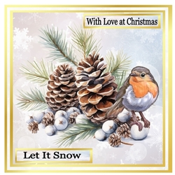 Robin & Pine Cones