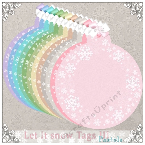 Let it Snow - Pastel Tags III