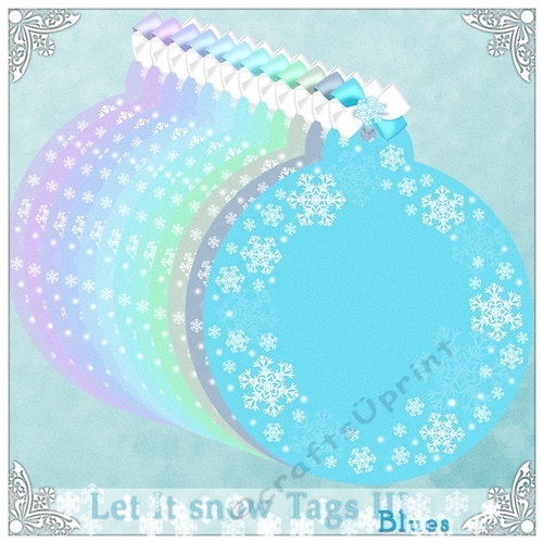 Let it Snow - Blue Tags III