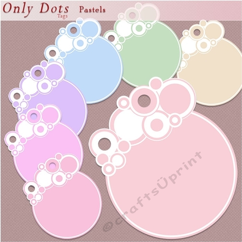 Only Dots Tags - Pastels