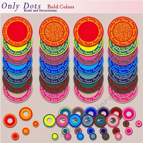 Only Dots Brads and Accents - Bold Colors