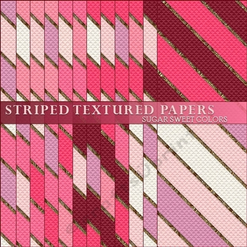 Elegant Stripes Papers - Sugar Sweet Colors