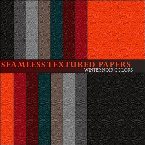 Textured Papers II - Winter Noir Colors