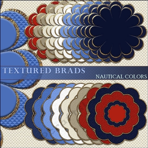 Brads - Nautical Colors