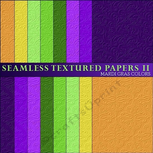 Textured Papers II - Mardi Gras Colors