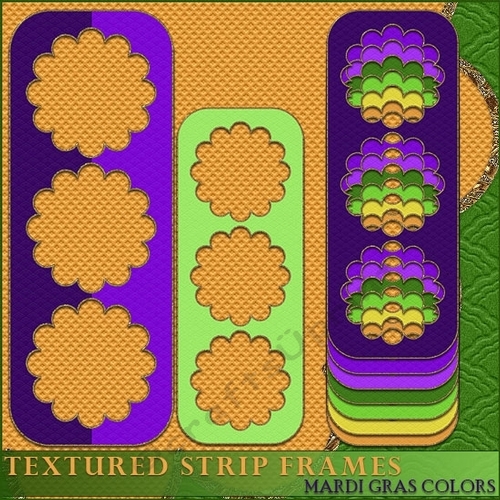 Strip Frames - Mardi Gras Colors