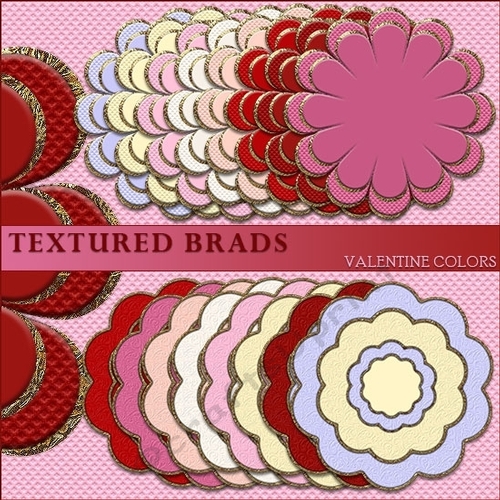 Brads - Valentine Colors