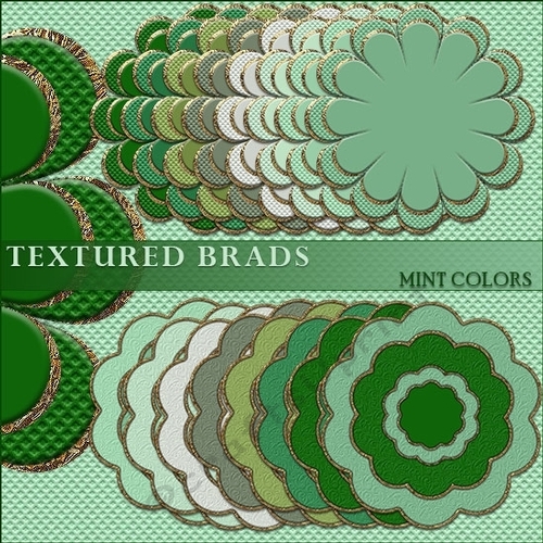 Brads - Mint Colors
