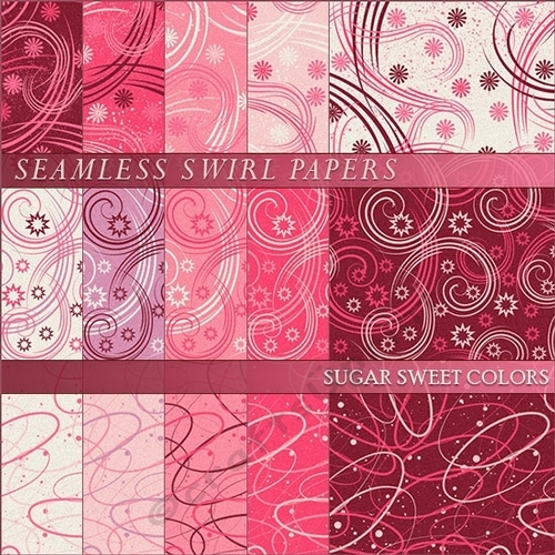 Swirls Papers - Sugar Sweet Colors