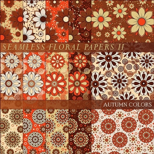 Floral Papers II - Autumn Colors