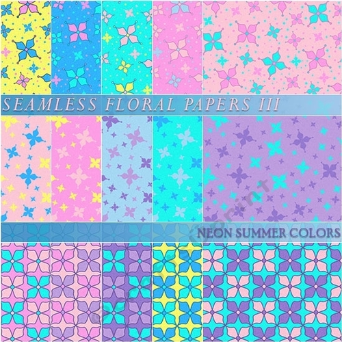Floral Papers III - Neon Summer Colors