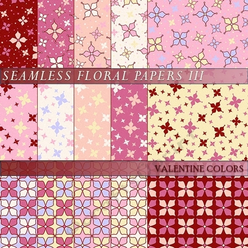 Floral Papers III - Valentine Colors