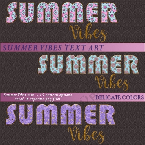 Summer Vibes Text Art - Delicate Colors