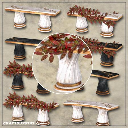 Autumn Elegance Benches