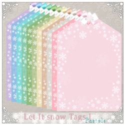 Let it Snow - Pastel Tags I