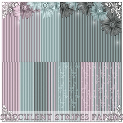 Succulent Stripes Papers