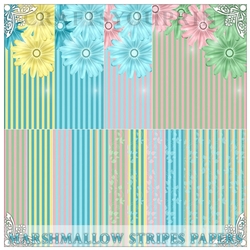Marshmallow Stripes Papers