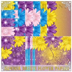 Summer Breeze Flowers Papers